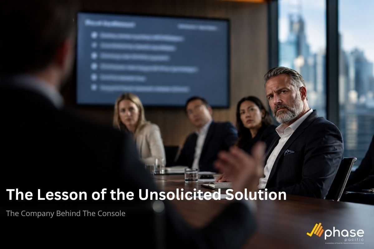 The Lesson of the Unsolicited Solution | The Company Behind the Console